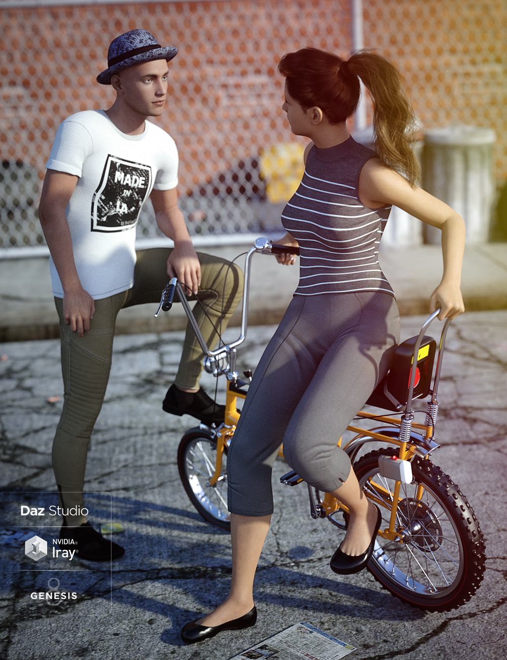 Love on 2 Wheels Poses for Genesis 8 by: FeralFey, 3D Models by Daz 3D