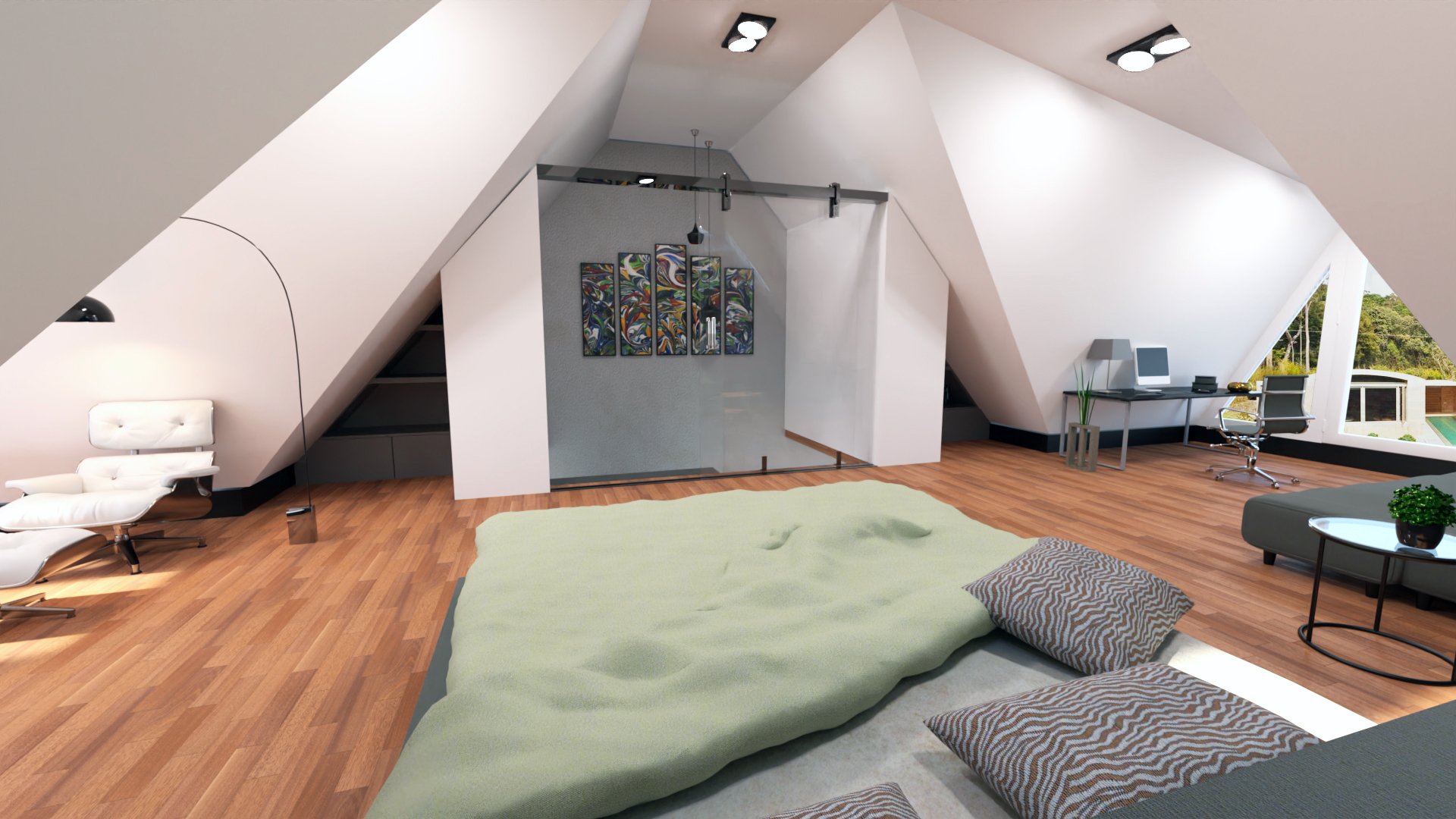 Stylish Attic Stylish Attic by: Tesla3dCorp, 3D Models by Daz 3D