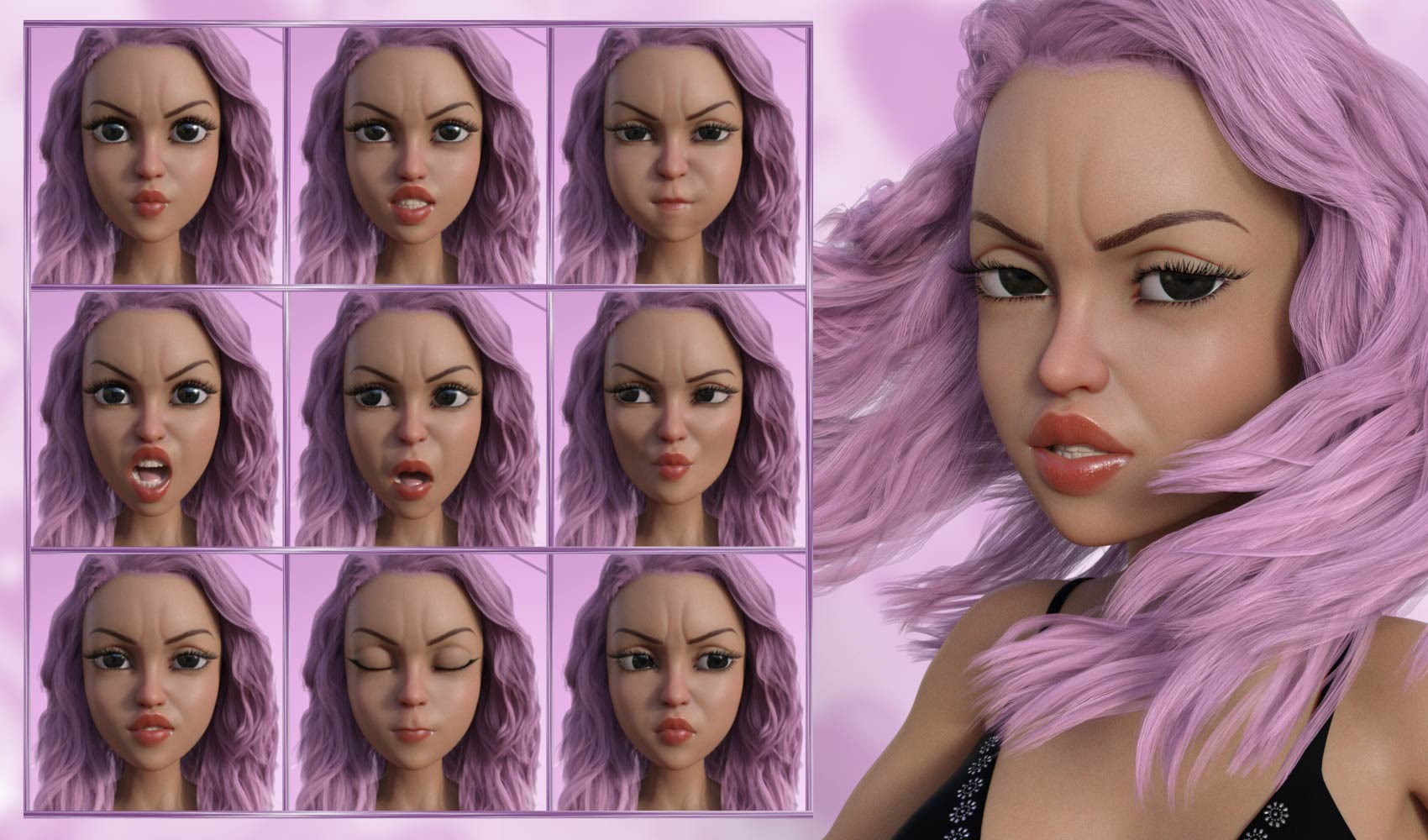 Funny Girl - Expressions for Genesis 8 Female and The Girl 8 by: JWolf, 3D Models by Daz 3D