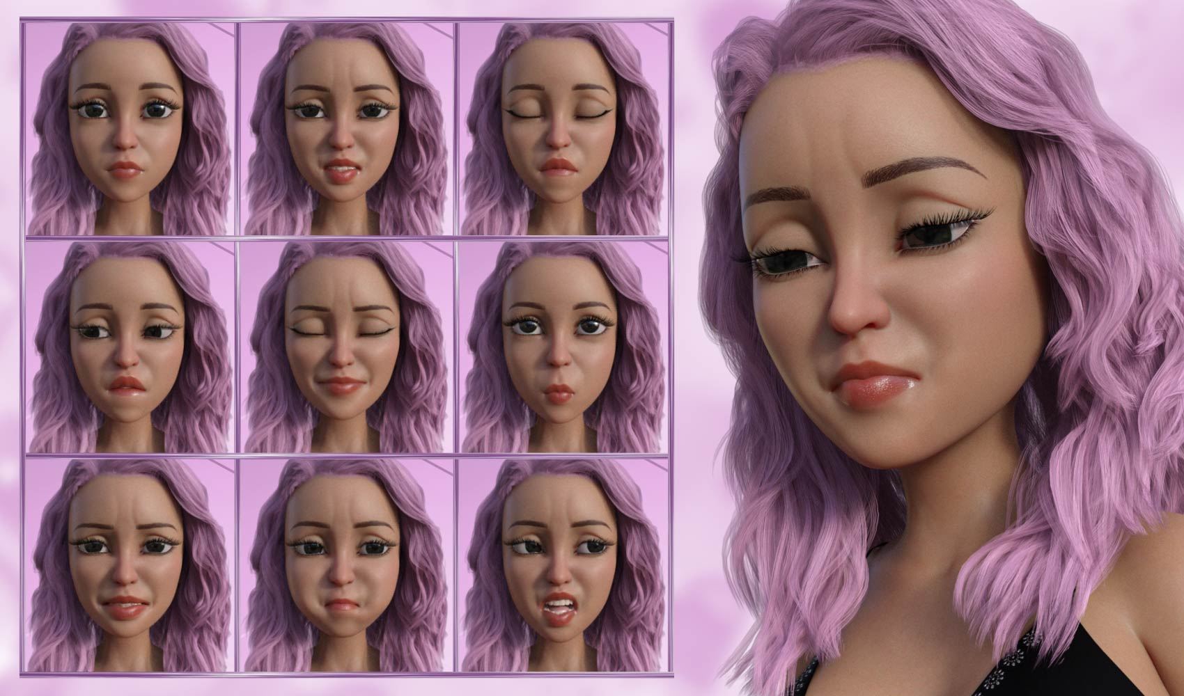Funny Girl - Expressions for Genesis 8 Female and The Girl 8 Funny Girl - Expressions for Genesis 8 Female and The Girl 8 by: JWolf, 3D Models by Daz 3D