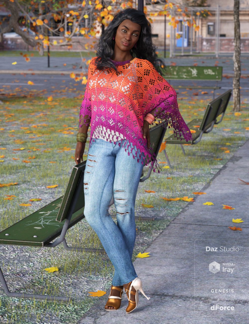 dForce Breezy Day Outfit Textures by: Shox-Design, 3D Models by Daz 3D