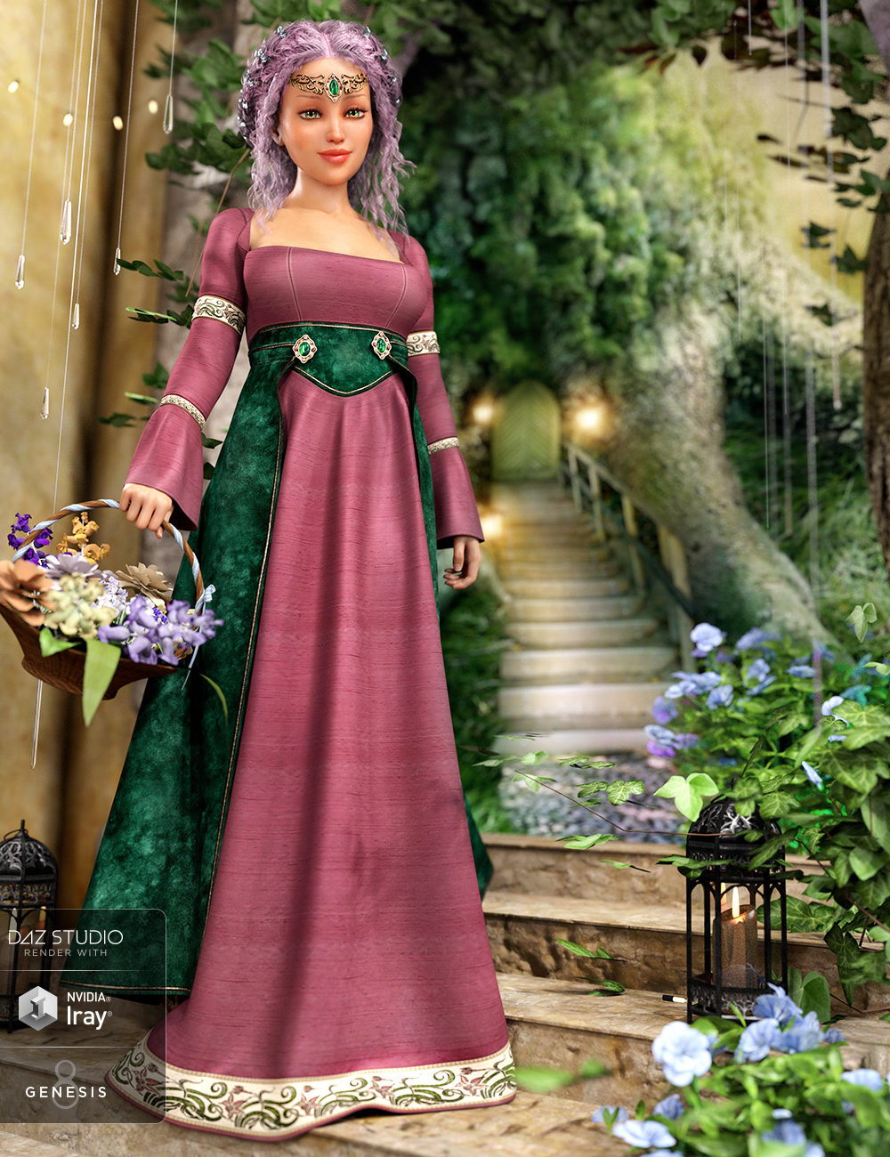 dForce Maiden Princess Outfit Textures by: Arien, 3D Models by Daz 3D