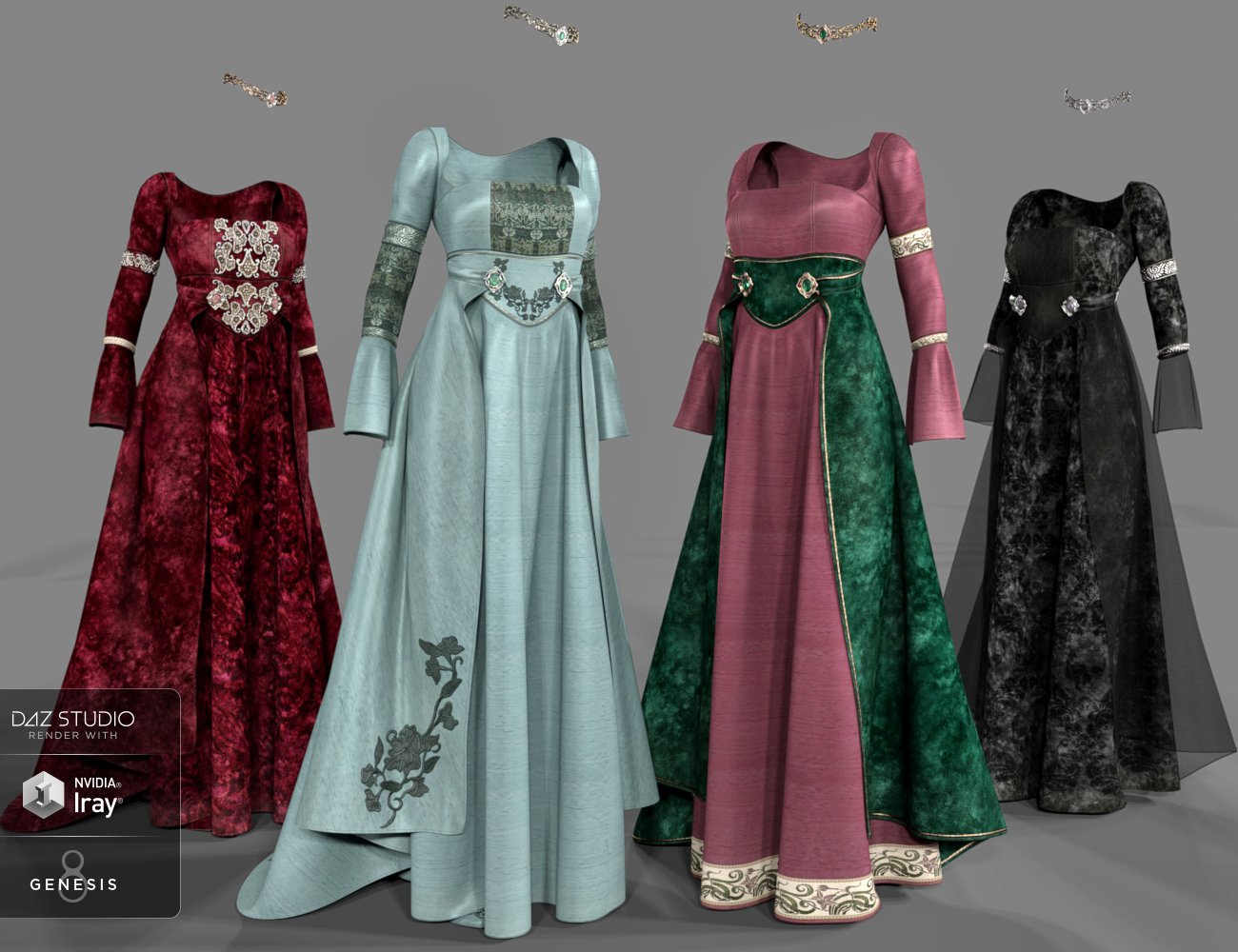 dForce Maiden Princess Outfit Textures | Daz 3D