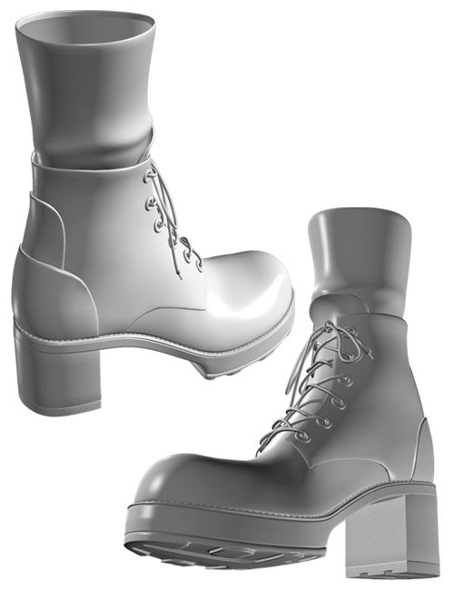 Lug Sole Lace-up Boots For V4 Lug Sole Lace-up Boots For V4 by: dx30, 3D Models by Daz 3D