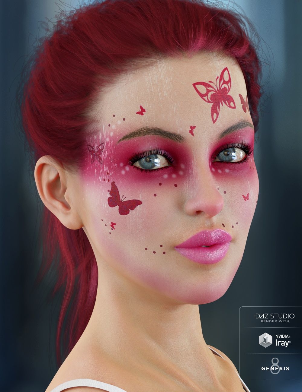 Enchanted Fantasy Makeup for Genesis 8 Female(s) by: 3DSublimeProductions, 3D Models by Daz 3D