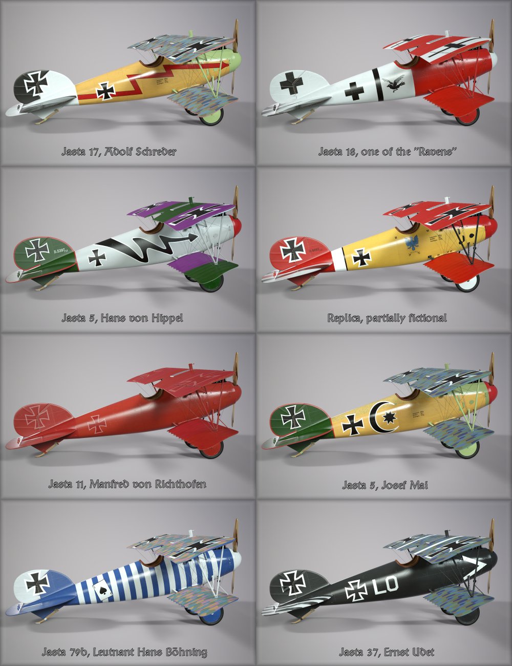 Albatros D.Va WWI Biplane Albatros D.Va WWI Biplane by: Eagle99, 3D Models by Daz 3D