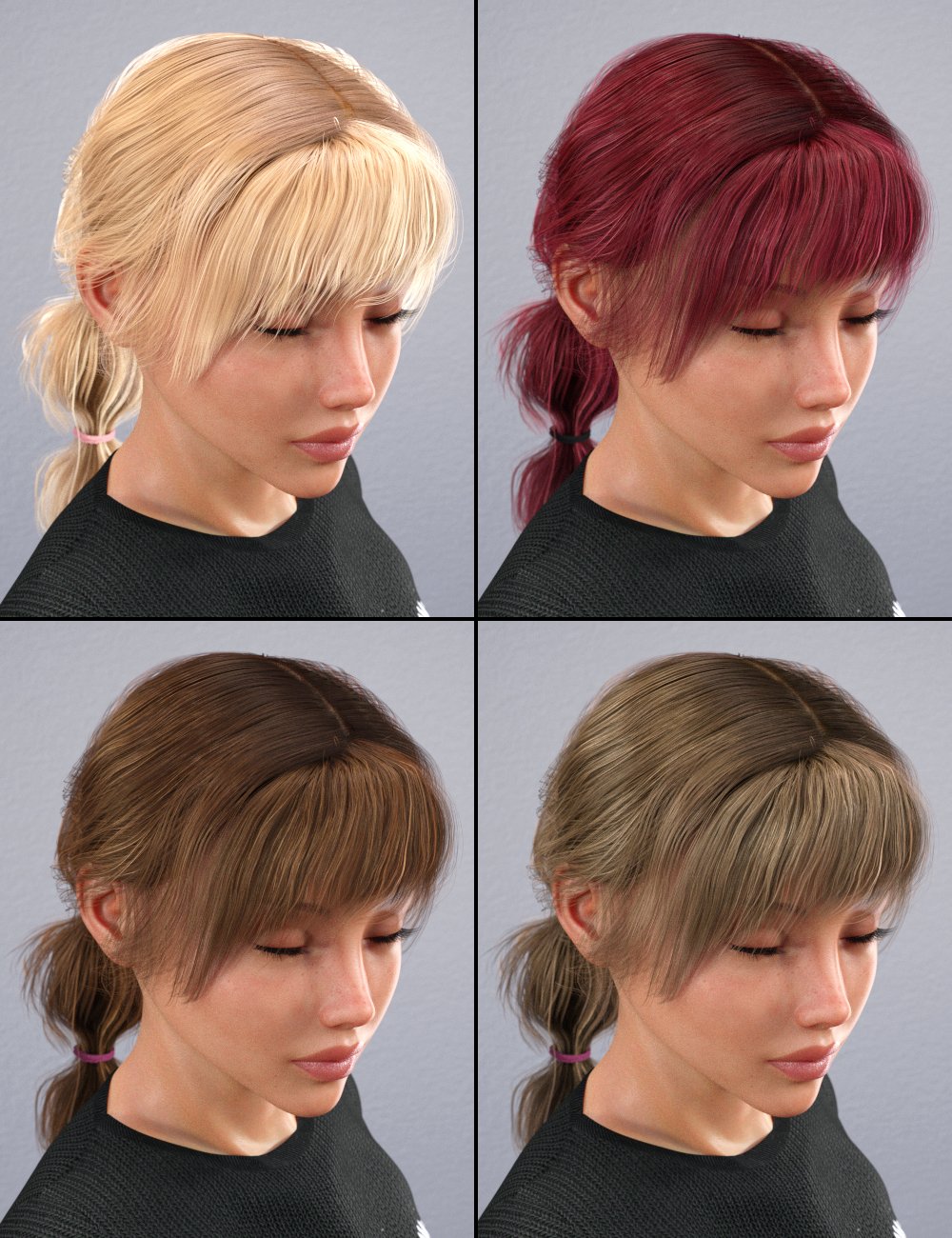 EmJay Hair for Genesis 3 & 8 Female(s) by: goldtassel, 3D Models by Daz 3D