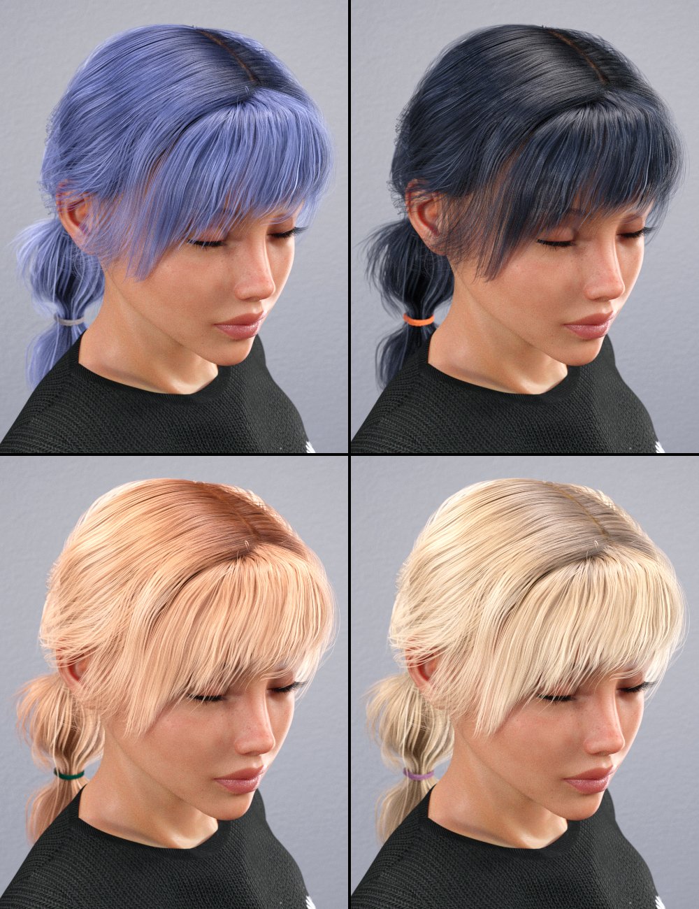 EmJay Hair for Genesis 3 & 8 Female(s) by: goldtassel, 3D Models by Daz 3D