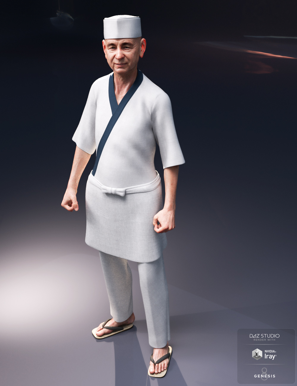dForce Itamae Outfit for Genesis 8 Male(s) by: tentman, 3D Models by Daz 3D