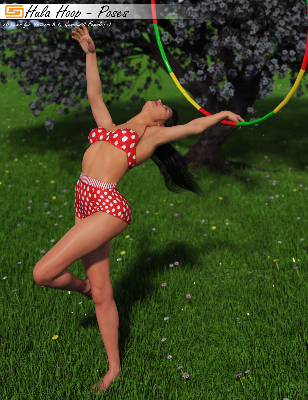 Hula Hoop - Poses for Victoria 8 and Genesis 8 Female(s) by: Sedor, 3D Models by Daz 3D