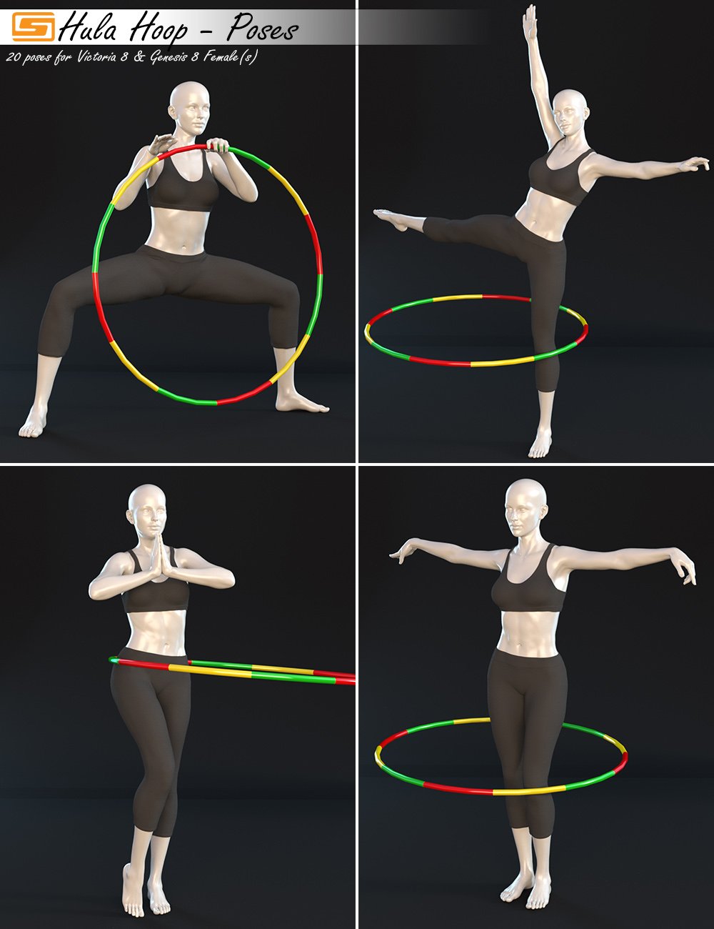 Hula Hoop - Poses for Victoria 8 and Genesis 8 Female(s) Hula Hoop - Poses for Victoria 8 and Genesis 8 Female(s) by: Sedor, 3D Models by Daz 3D