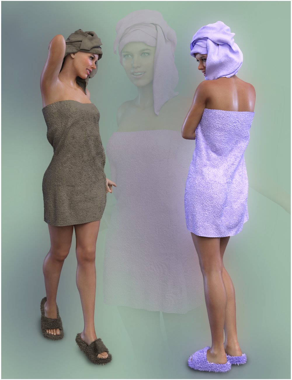dForce FG Luxury Bathroom Towel Set by: Valery3DFugazi1968, 3D Models by Daz 3D