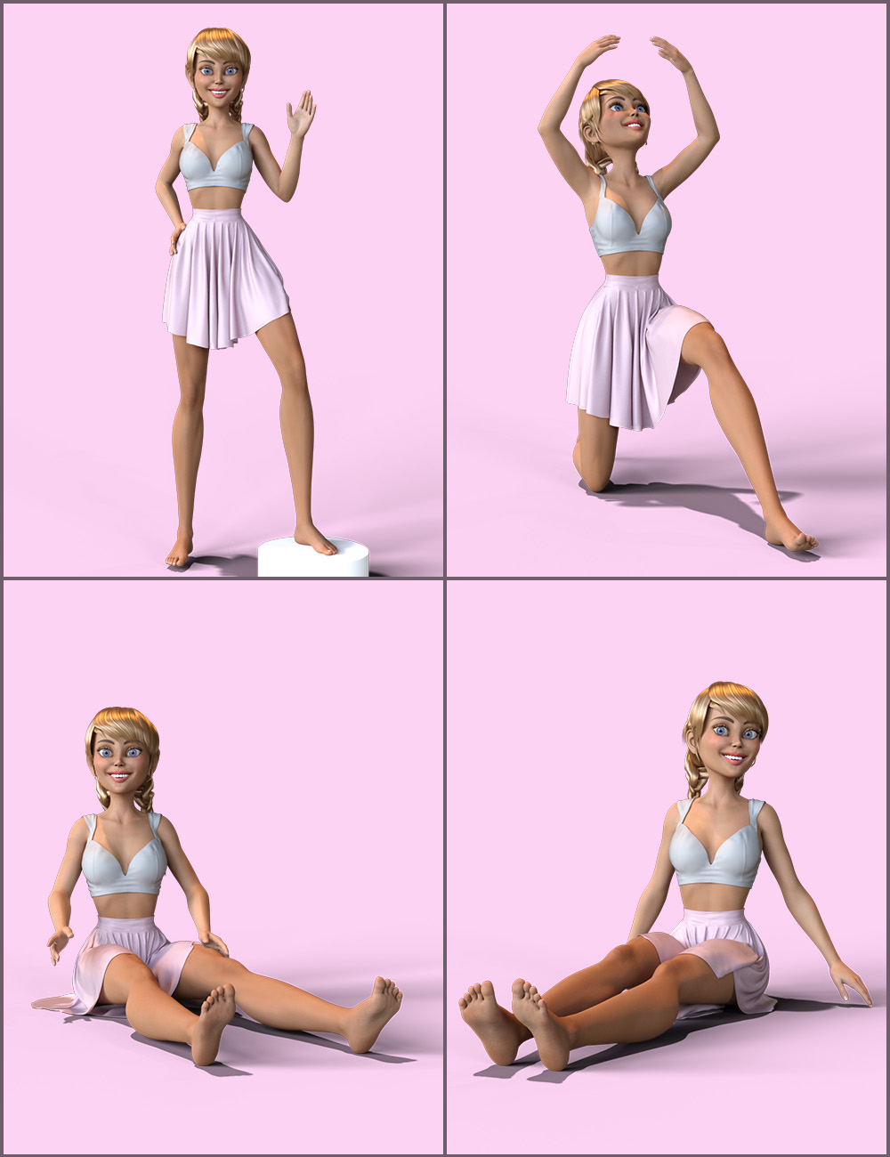 Doll Pose Kit for Bestie for The Girl 8 by: Quixotry, 3D Models by Daz 3D