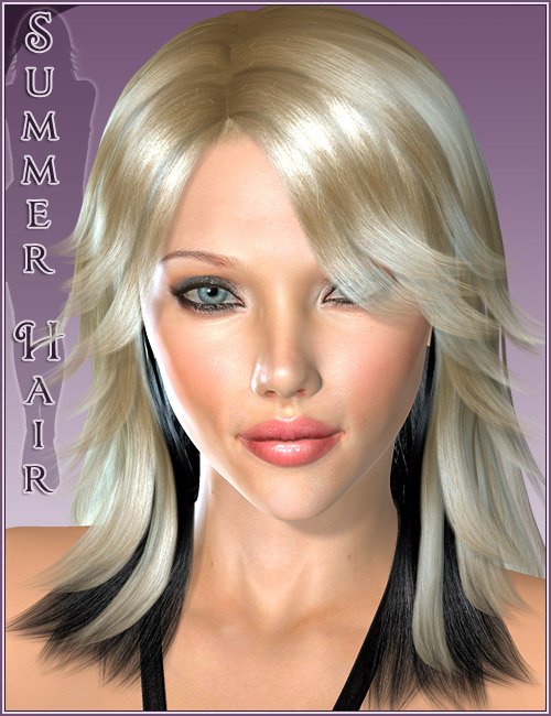 Summer Hair by: , 3D Models by Daz 3D