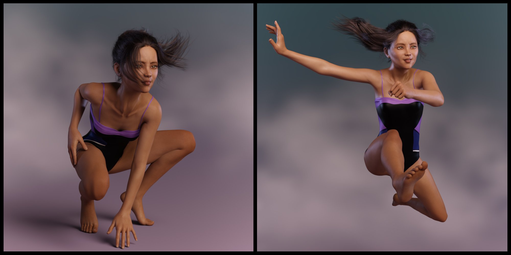 Action Poses for Teen Kaylee 8 and Genesis 8 Female by: lunchlady, 3D Models by Daz 3D