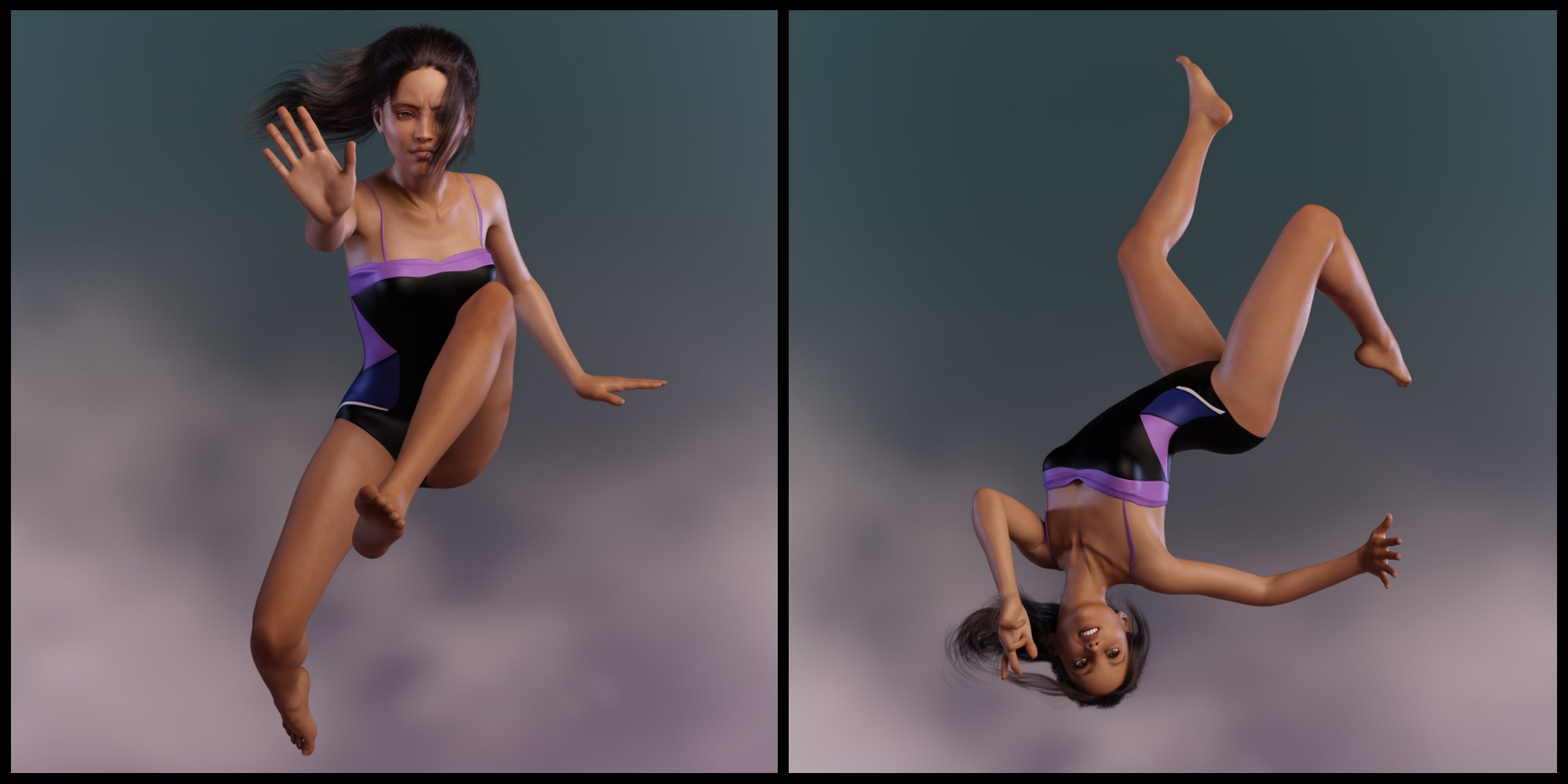 Action Poses for Teen Kaylee 8 and Genesis 8 Female by: lunchlady, 3D Models by Daz 3D