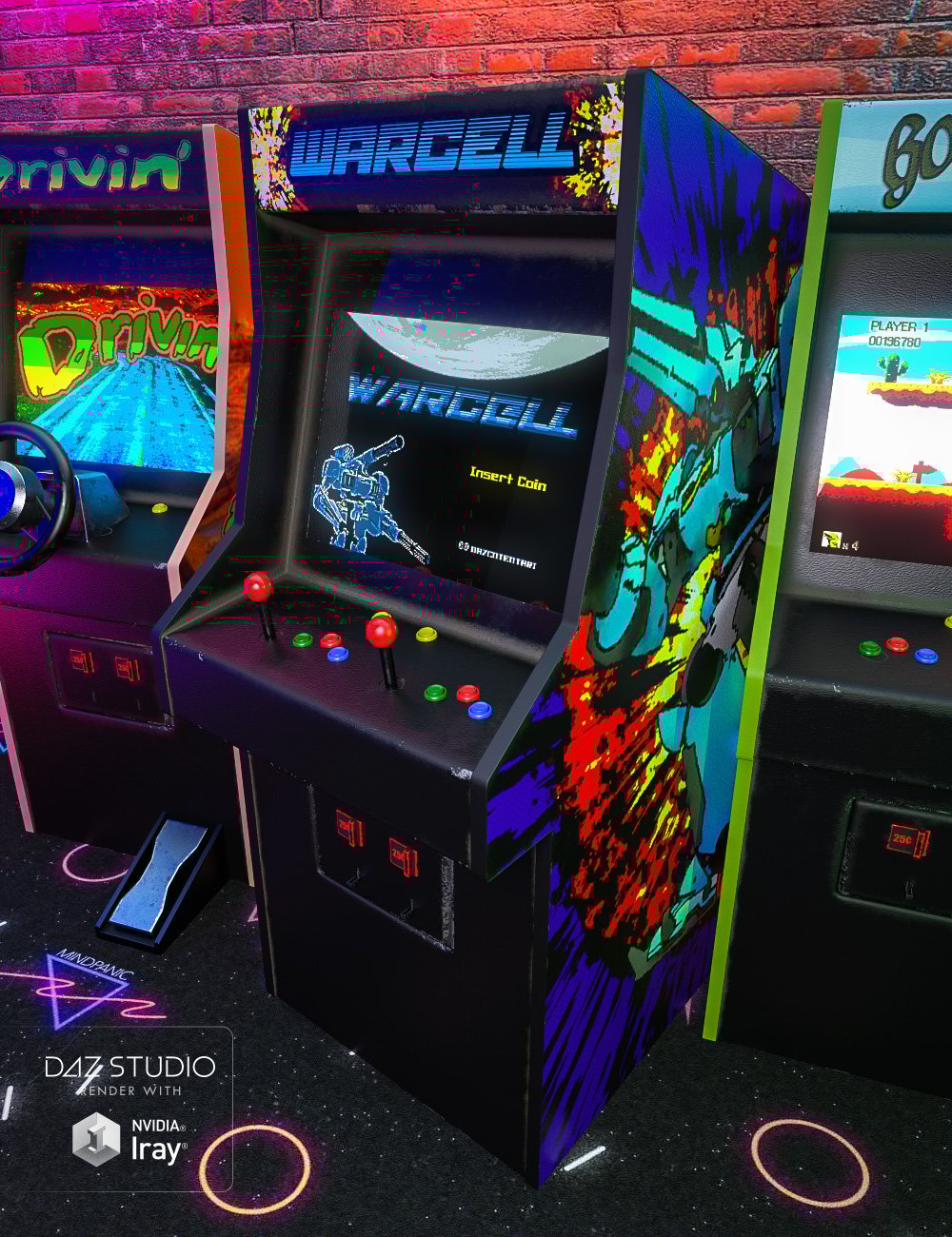 Retro Arcade Cabinets Retro Arcade Cabinets by: Valandar, 3D Models by Daz 3D