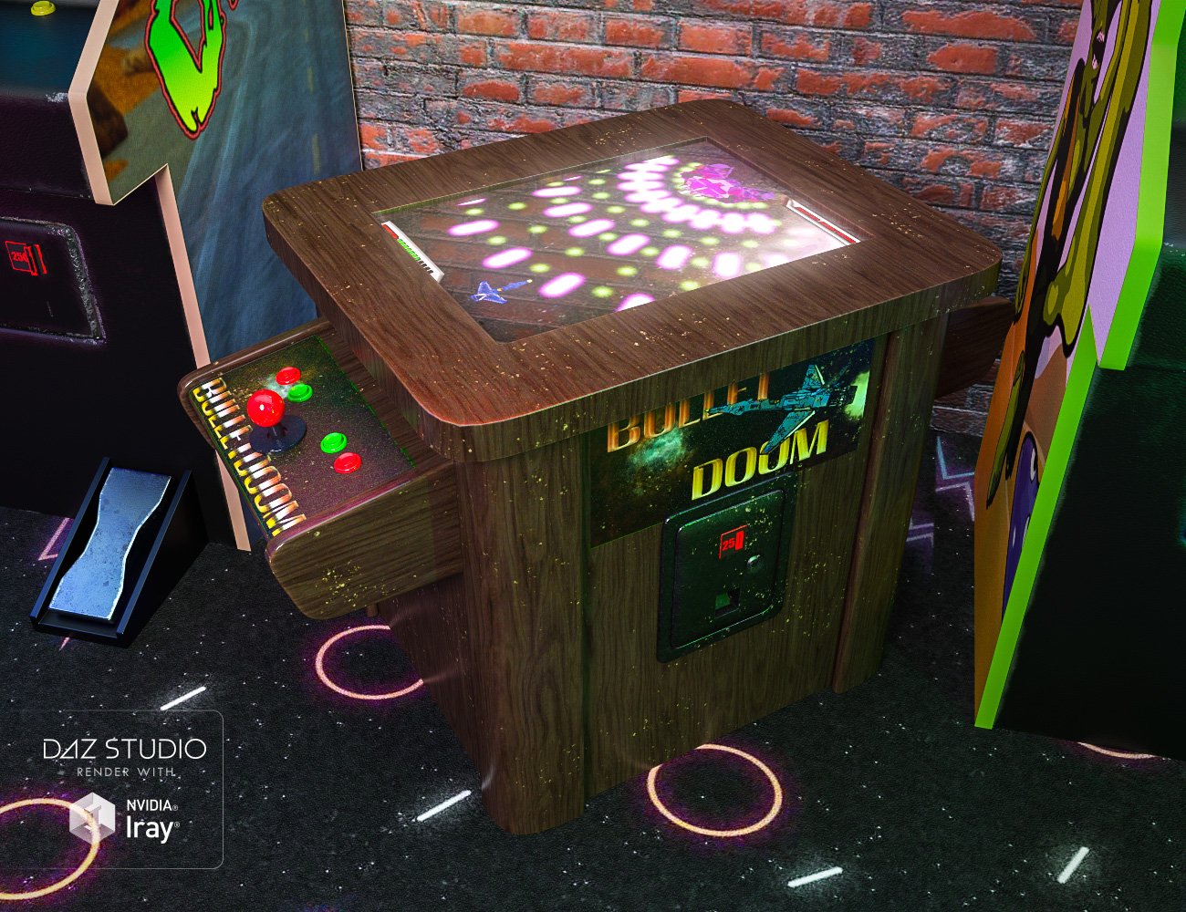 Retro Arcade Cabinets Retro Arcade Cabinets by: Valandar, 3D Models by Daz 3D