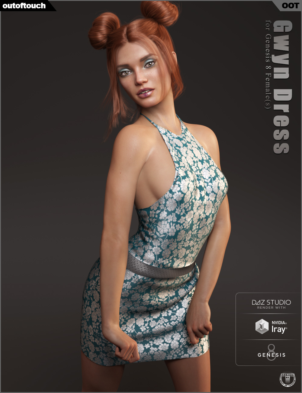 dForce Gwyn Dress for Genesis 8 Female(s) by: outoftouch, 3D Models by Daz 3D