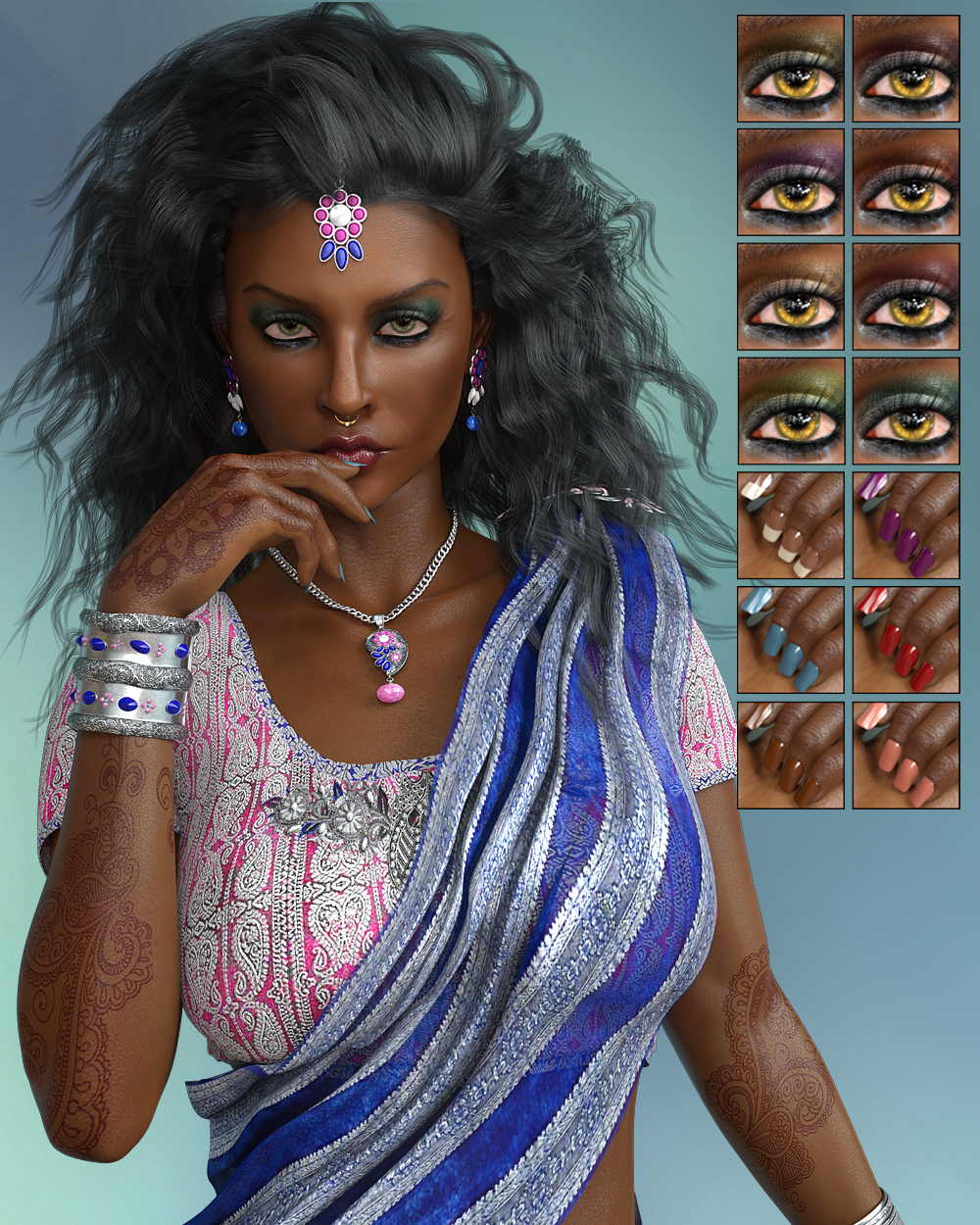 Sahana for Genesis 8 Female by: TwiztedMetal, 3D Models by Daz 3D