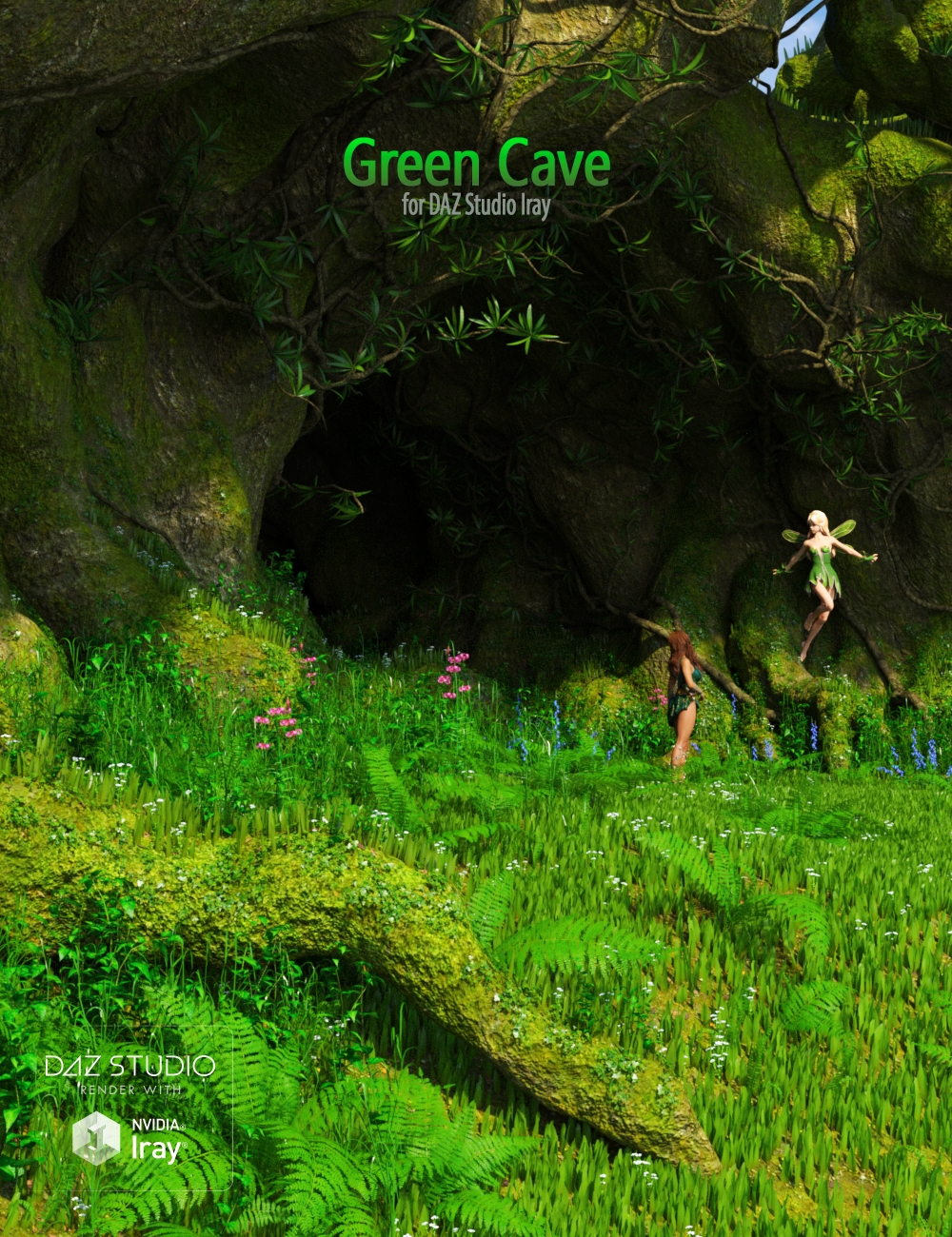 Green Cave by: Andrey Pestryakov, 3D Models by Daz 3D
