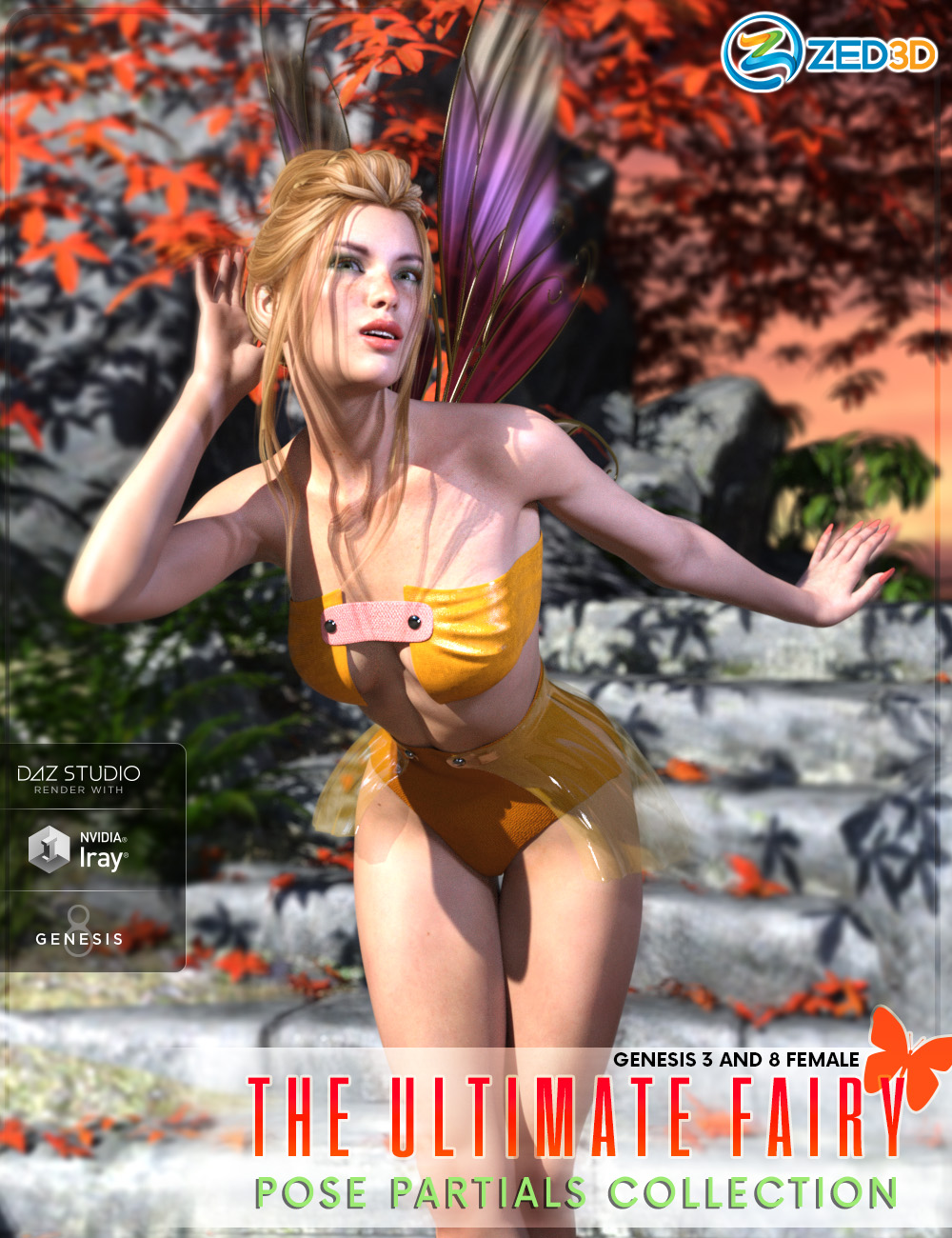 Z Ultimate Fairy Pose Collection for Genesis 3 and 8 Female by: Zeddicuss, 3D Models by Daz 3D