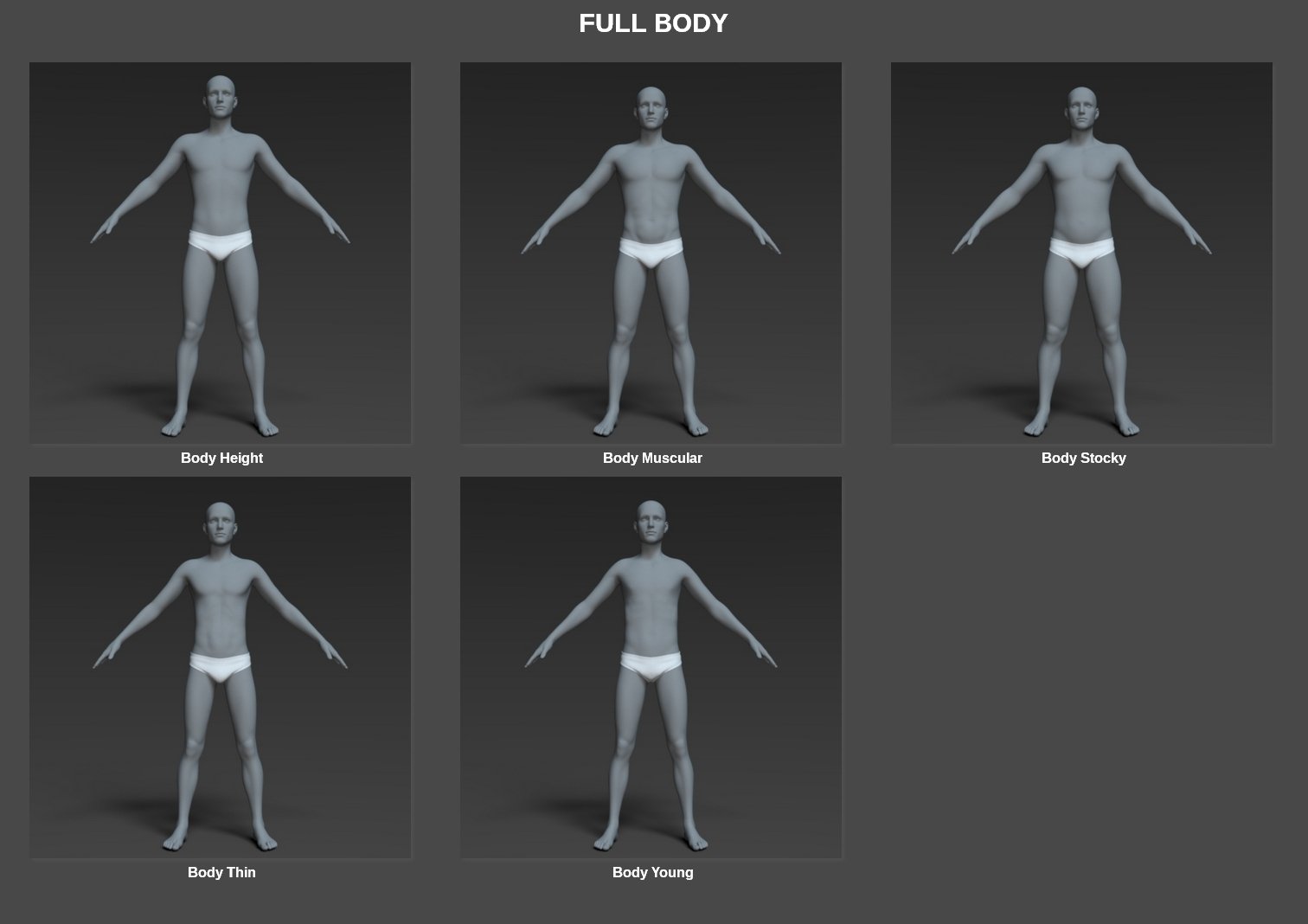Body Morph Kit for Genesis 8 Male by: SF-Design, 3D Models by Daz 3D