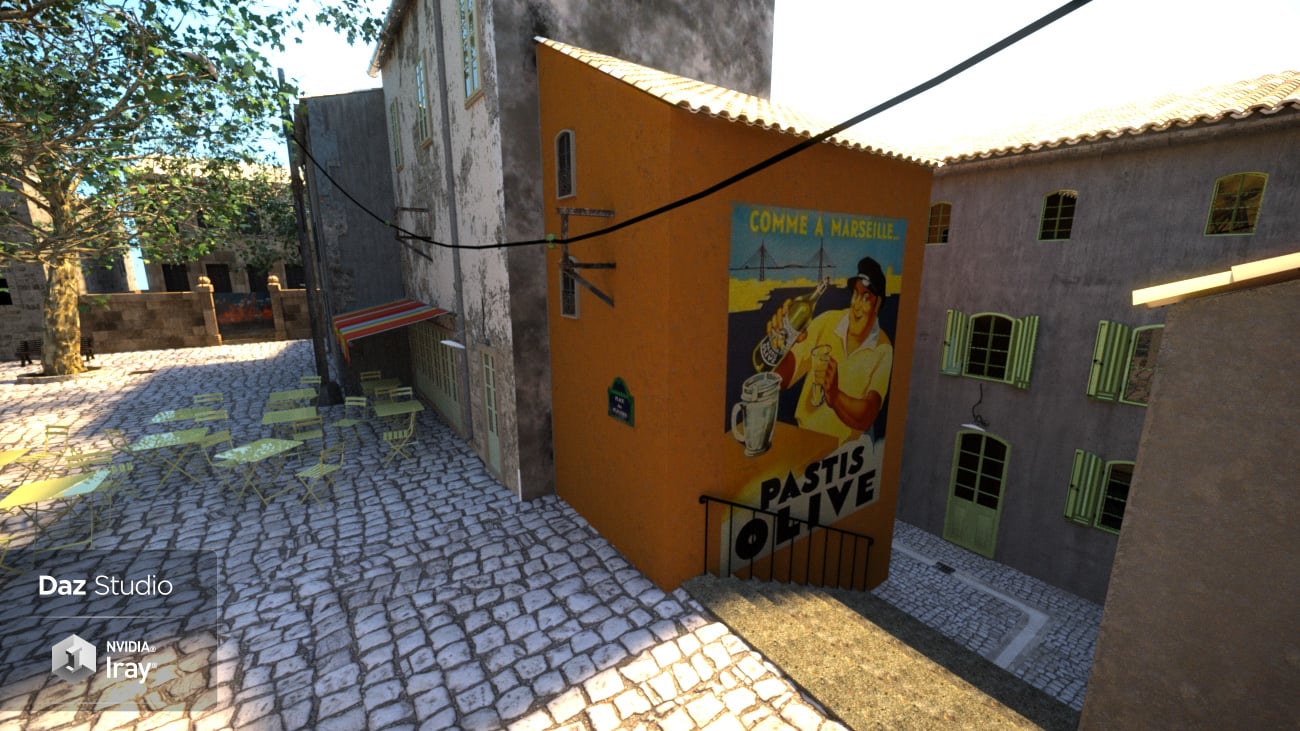 Place des Platanes Place des Platanes by: Ansiko, 3D Models by Daz 3D