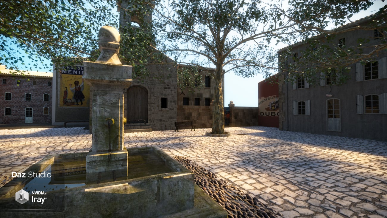 Place des Platanes Place des Platanes by: Ansiko, 3D Models by Daz 3D