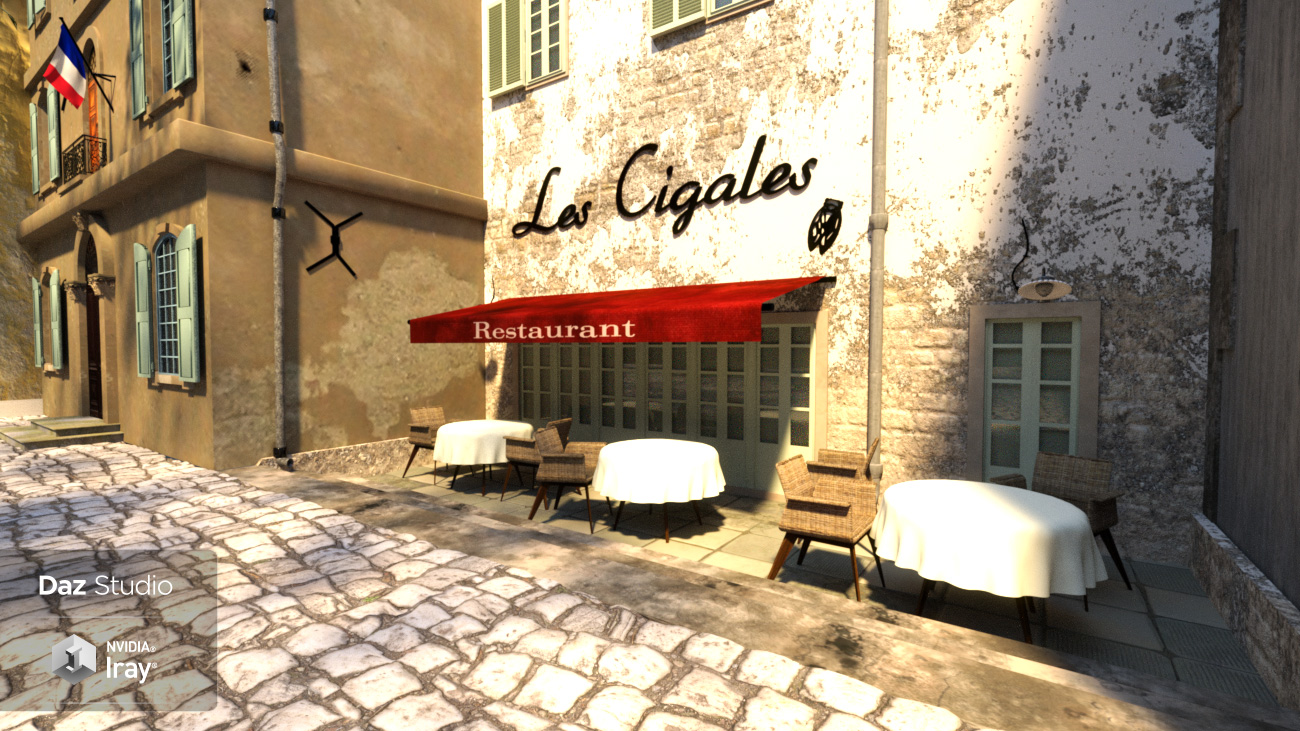 Place des Platanes Place des Platanes by: Ansiko, 3D Models by Daz 3D