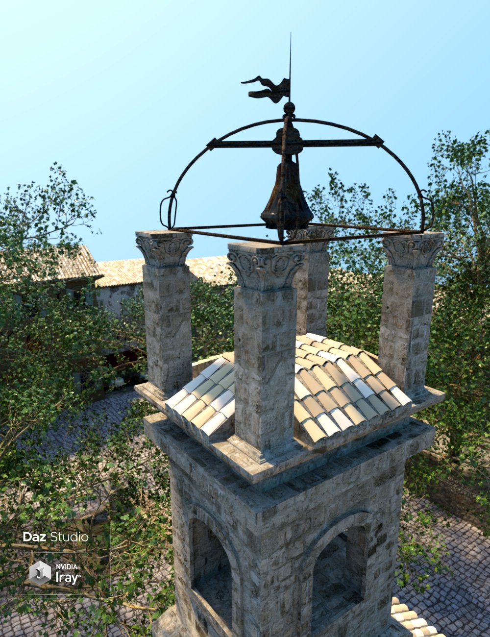 Place des Platanes Place des Platanes by: Ansiko, 3D Models by Daz 3D