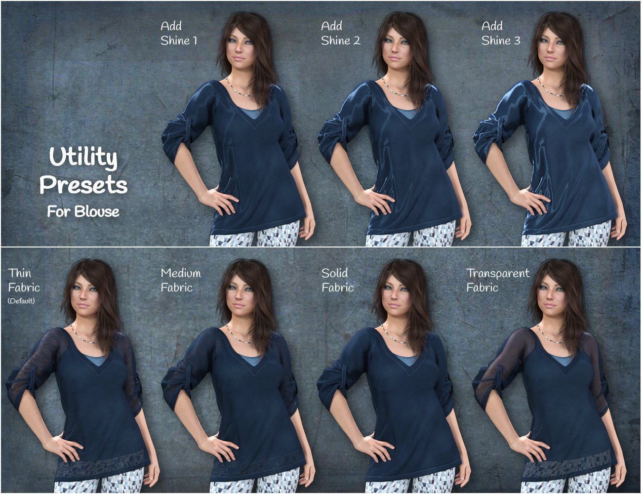 dForce Collection 01 - Casual Pants & Blouse for Genesis 8 Female(s) by: esha, 3D Models by Daz 3D