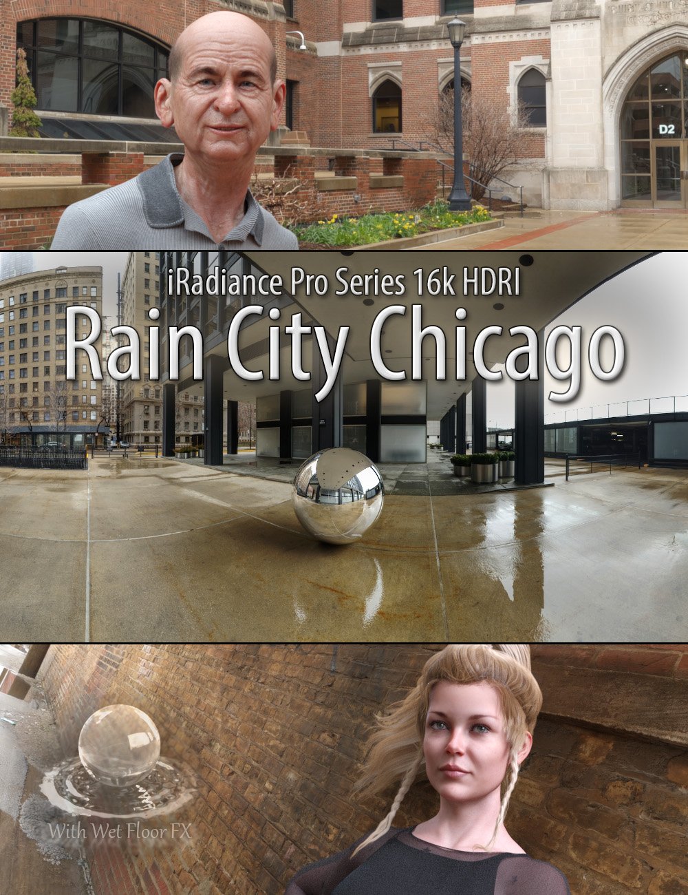 iRadiance Pro Series 16k HDRIs - Rain City Chicago by: DimensionTheory, 3D Models by Daz 3D