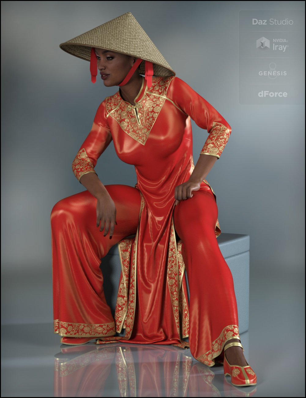 dForce Eastern Elegance for Genesis 8 Female(s) by: Fisty & Darc, 3D Models by Daz 3D