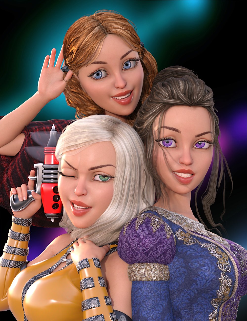 TOON GIRLS Expressions for The Girl 8 by: Sharktooth, 3D Models by Daz 3D