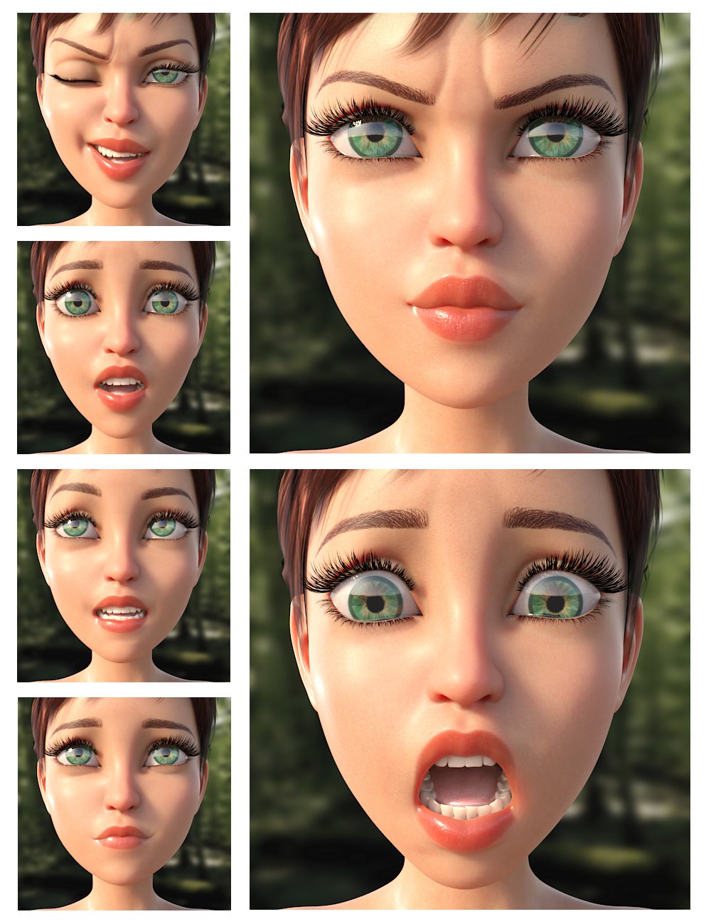 TOON GIRLS Expressions for The Girl 8 TOON GIRLS Expressions for The Girl 8 by: Sharktooth, 3D Models by Daz 3D