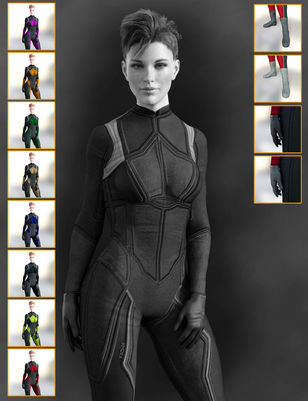 X-Fashion Sci Bodysuit 5 for Genesis 8 Female(s) by: xtrart-3d, 3D Models by Daz 3D