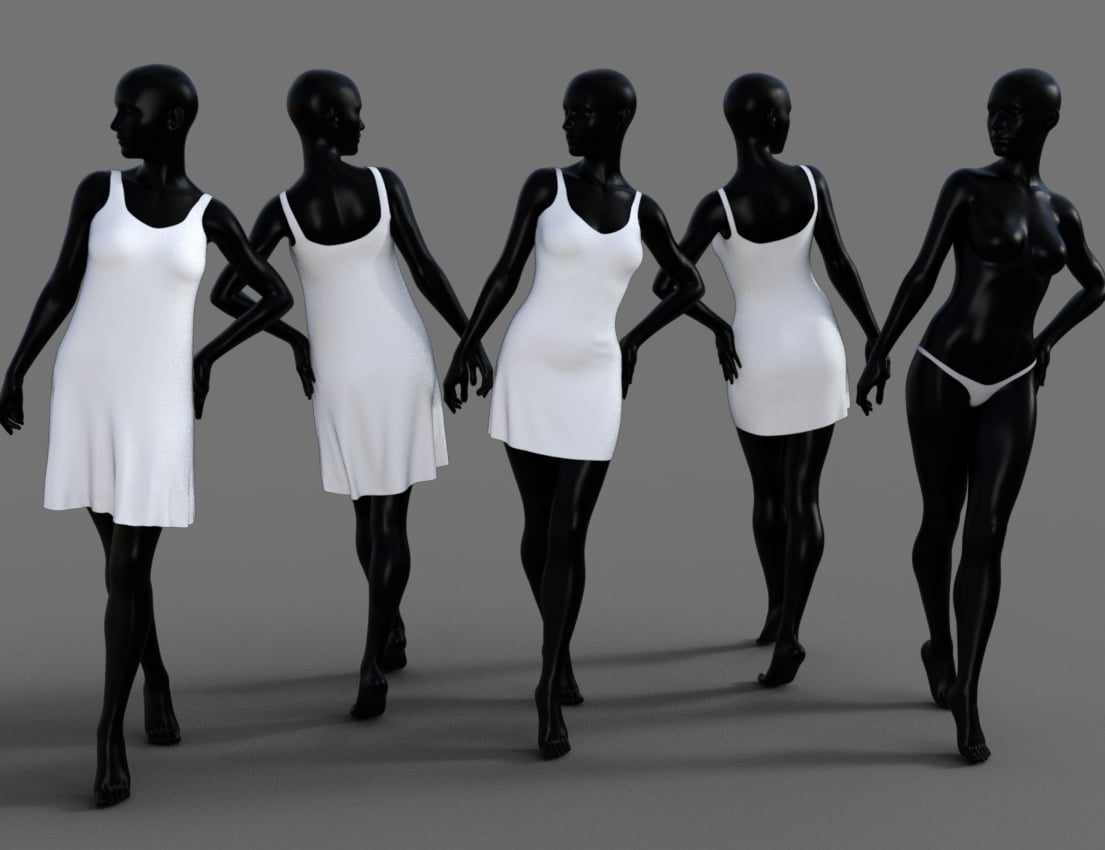 dForce Chelsea Slip Dresses for Genesis 8 Female(s) by: PandyGirlWildDesigns, 3D Models by Daz 3D