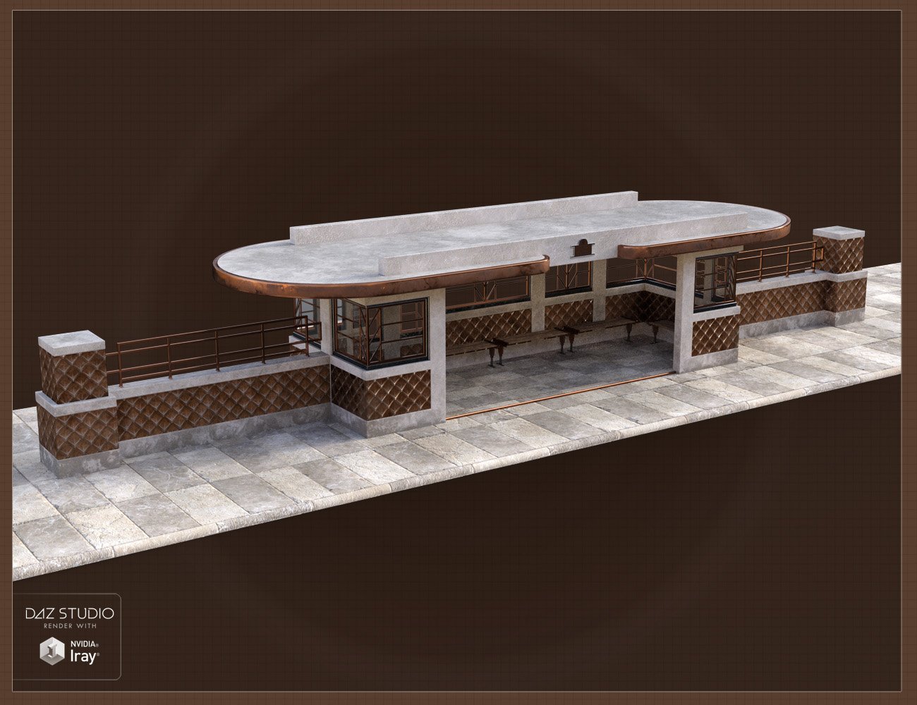 Classy Copper for Deco Bus Stop Classy Copper for Deco Bus Stop by: ForbiddenWhispers, 3D Models by Daz 3D