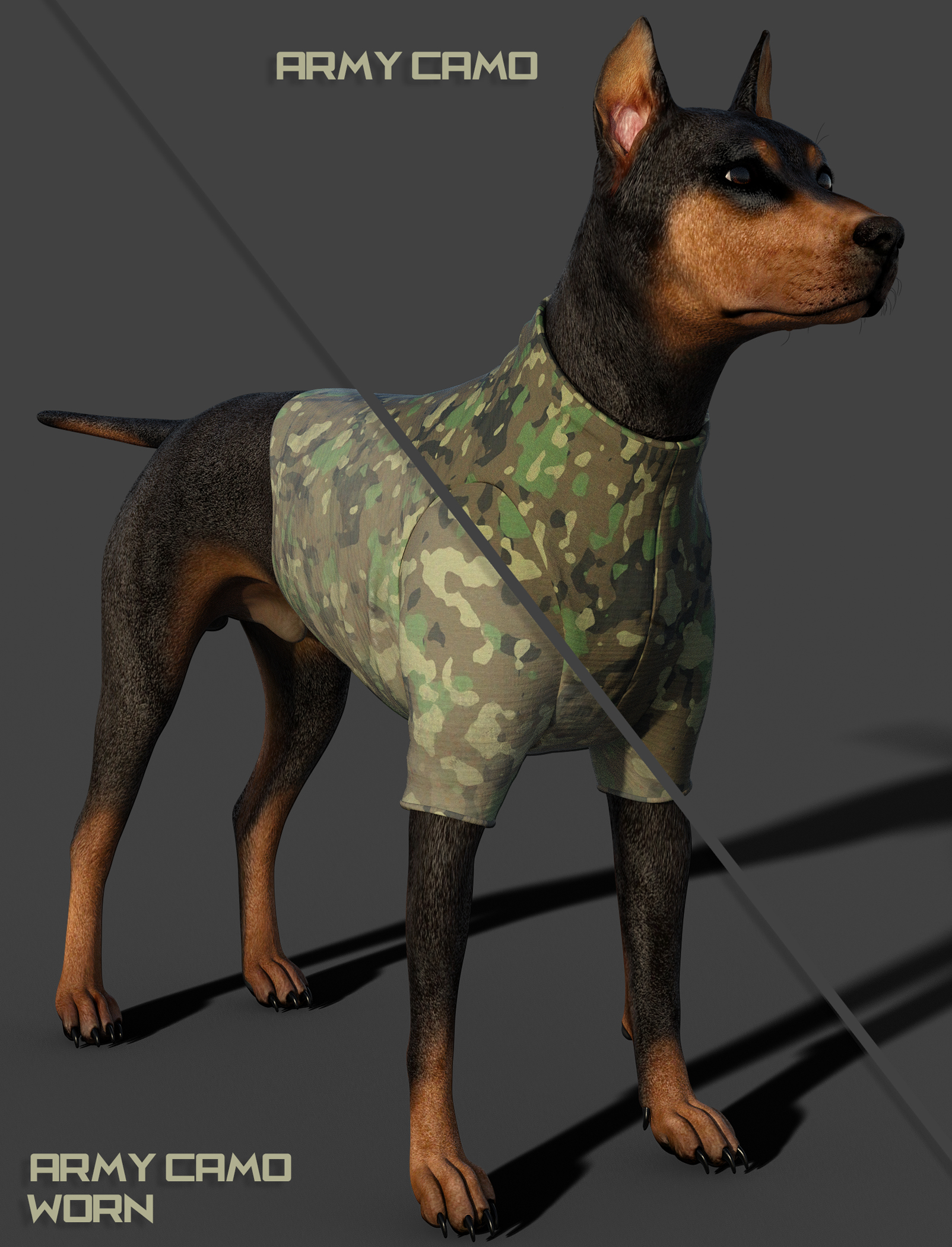 Daz Dog 8 Service Vest by: The AntFarm, 3D Models by Daz 3D