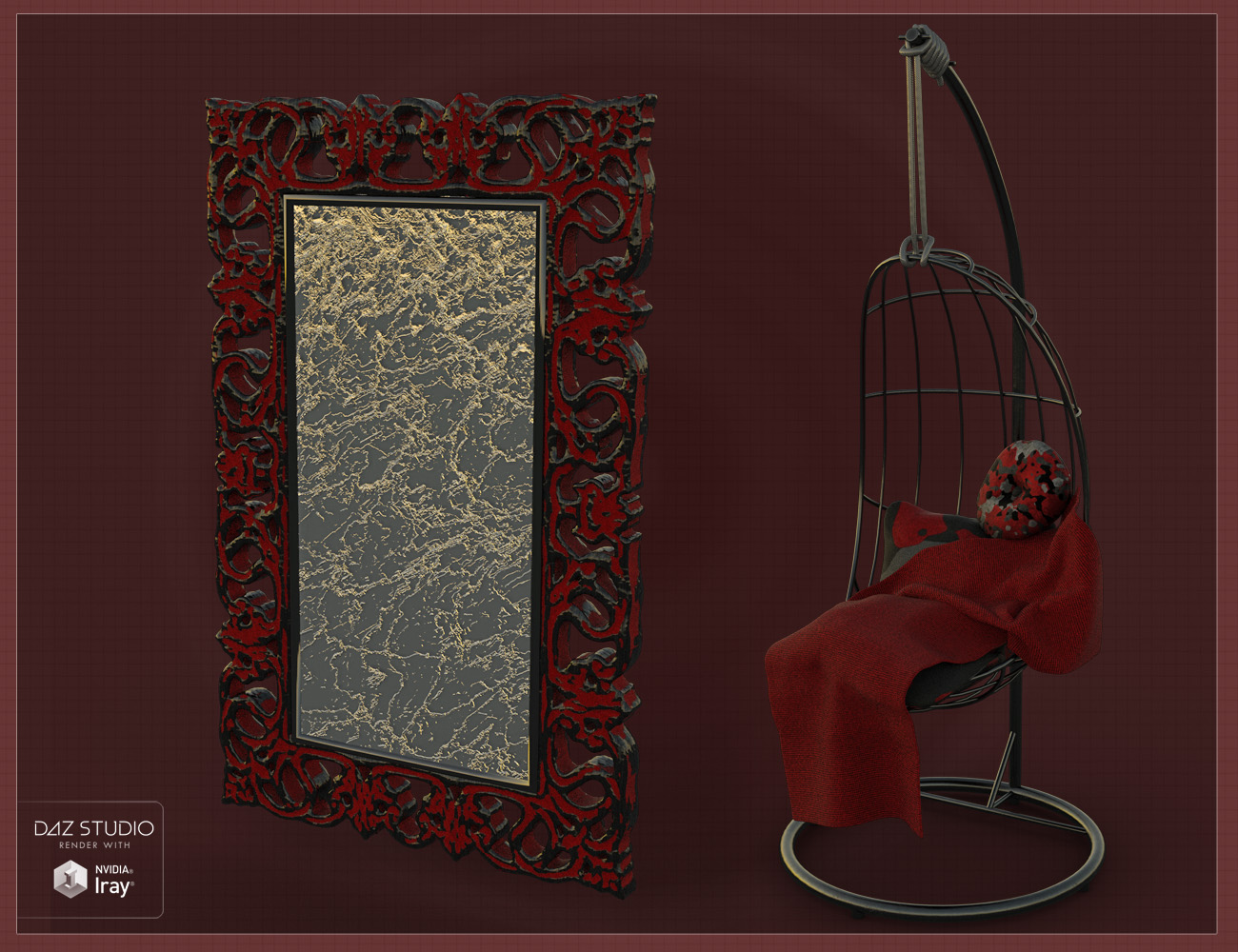 Wicked Industrial Chateau Chic Furniture by: ForbiddenWhispers, 3D Models by Daz 3D
