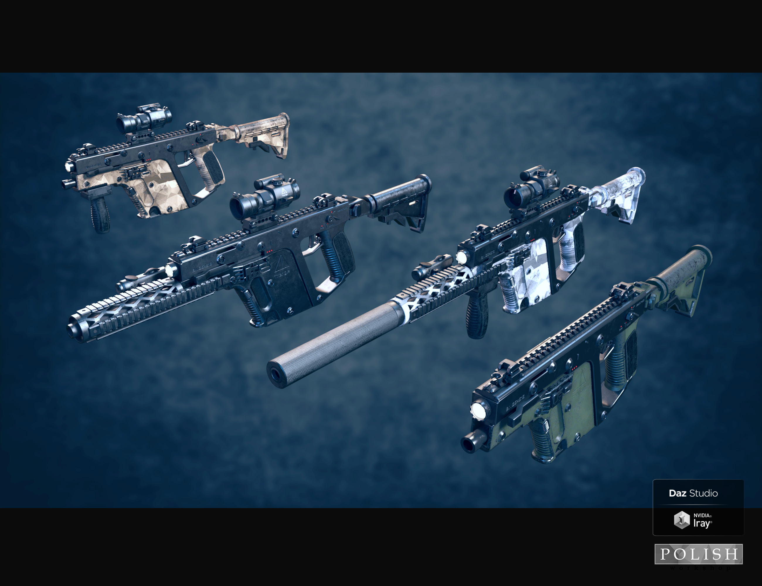 Urban Tactical SMG by: Polish, 3D Models by Daz 3D