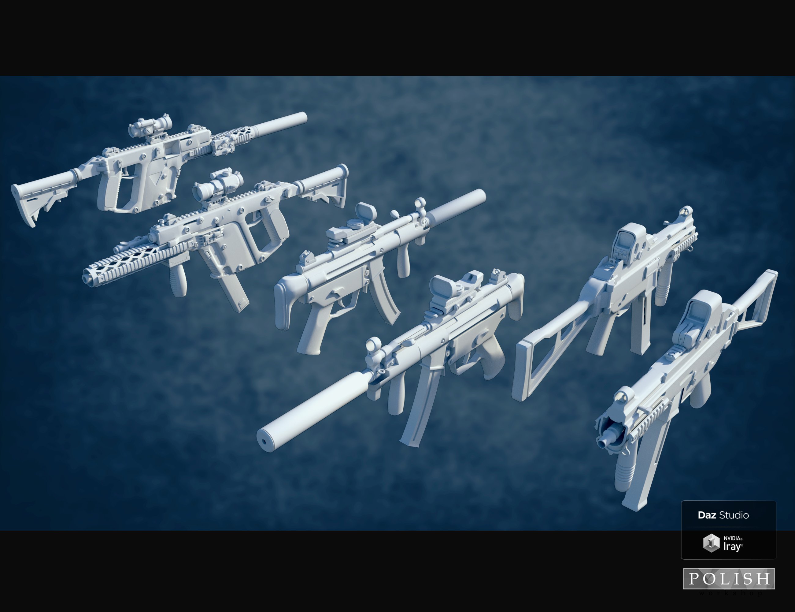 Urban Tactical Weapons Bundle Daz 3d