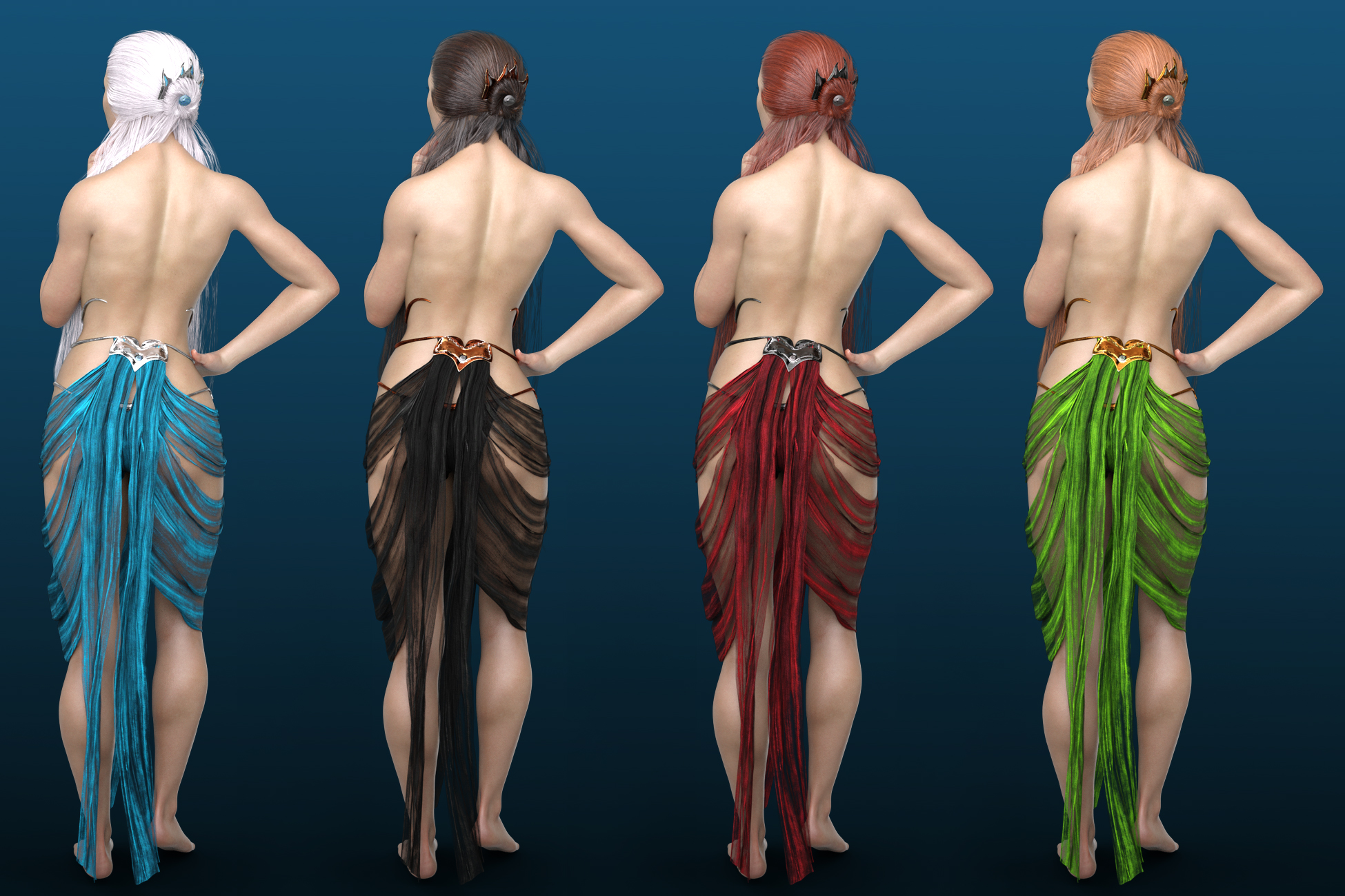 dForce Aguja Mermaid Dress for Genesis 8 Female by: ArkiShox-Design, 3D Models by Daz 3D