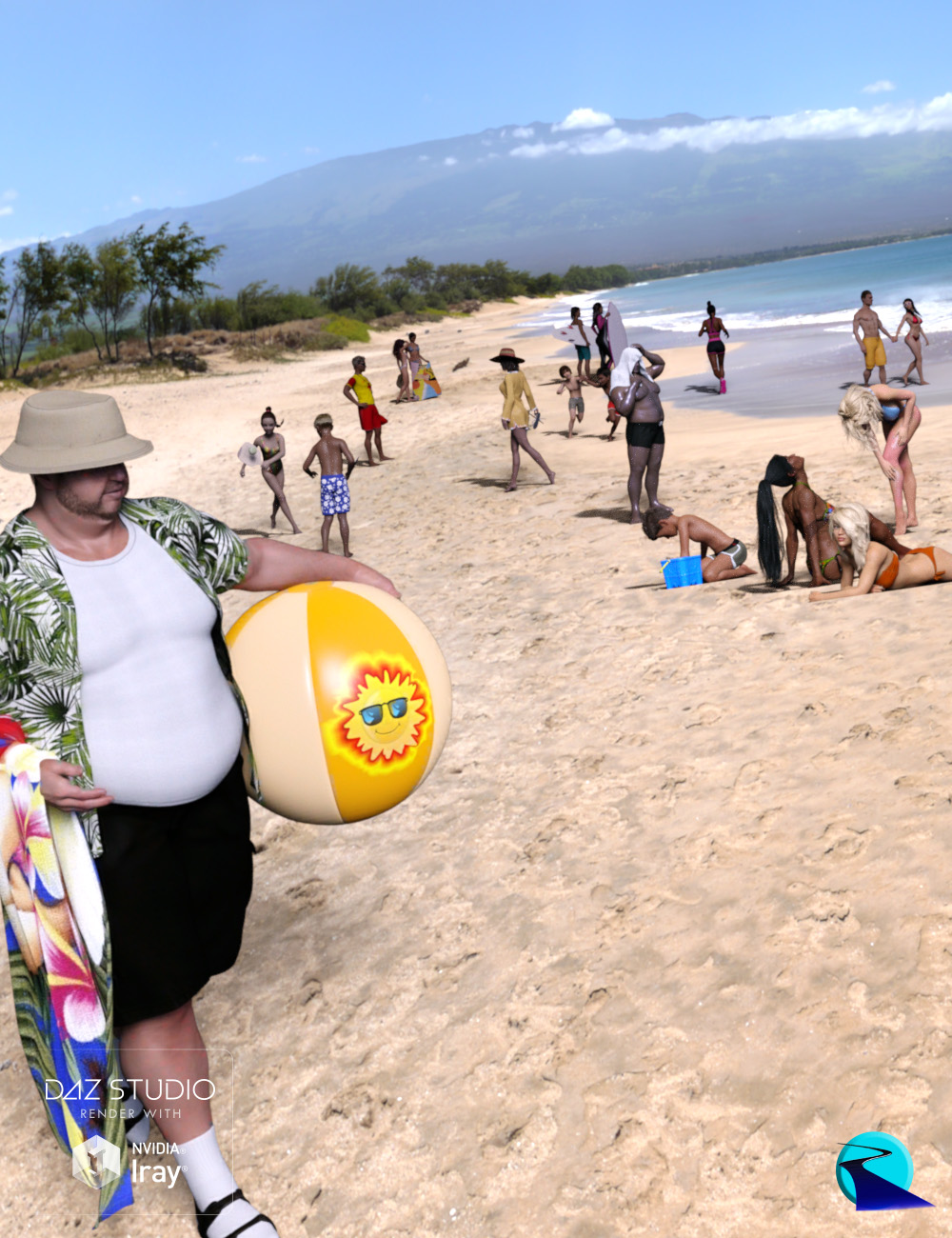 Now-Crowd Billboards - Beach Life Now-Crowd Billboards - Beach Life by: RiverSoft Art, 3D Models by Daz 3D