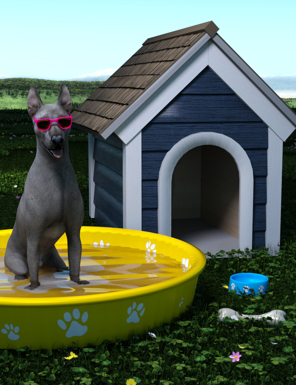 Dog Days of Summer Props by: SR3, 3D Models by Daz 3D