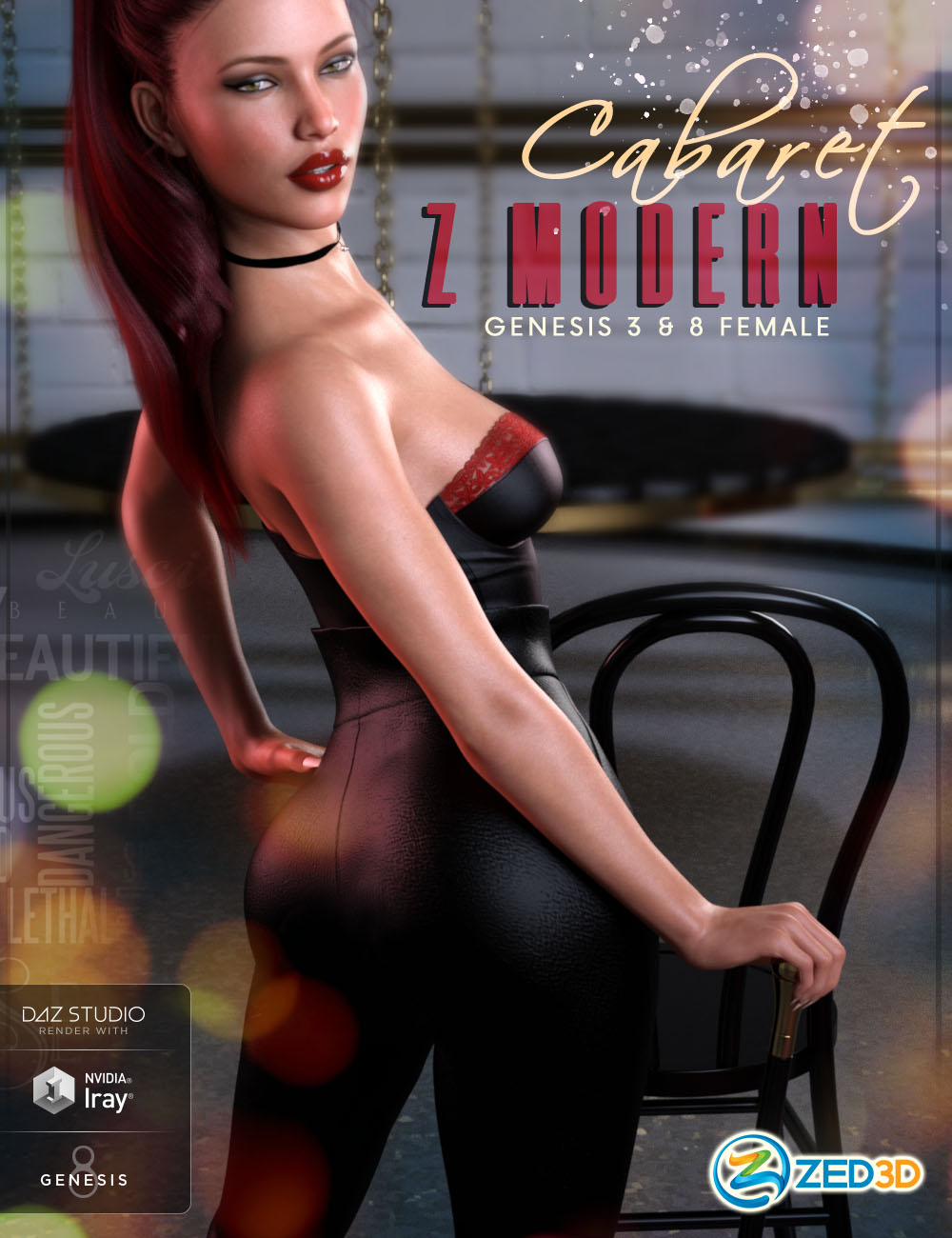 Z Modern Cabaret - Props and Poses for Genesis 3 and 8 Female by: Zeddicuss, 3D Models by Daz 3D