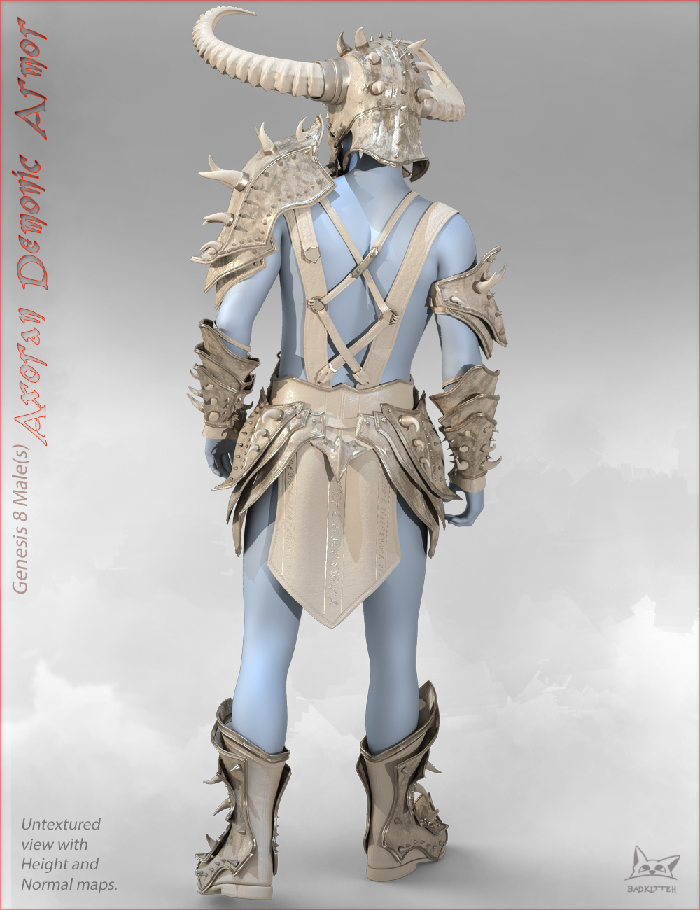 Axoran Demonic Armor Regalia for Genesis 8 Male(s) by: BadKitteh Co, 3D Models by Daz 3D