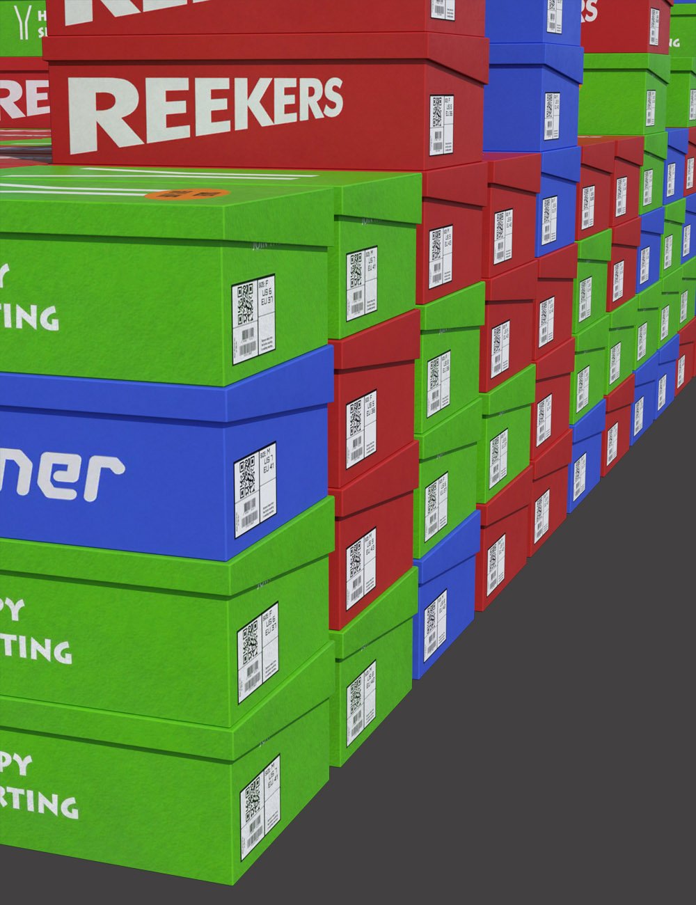 Shoe Boxes and Store Props by: Code 66, 3D Models by Daz 3D