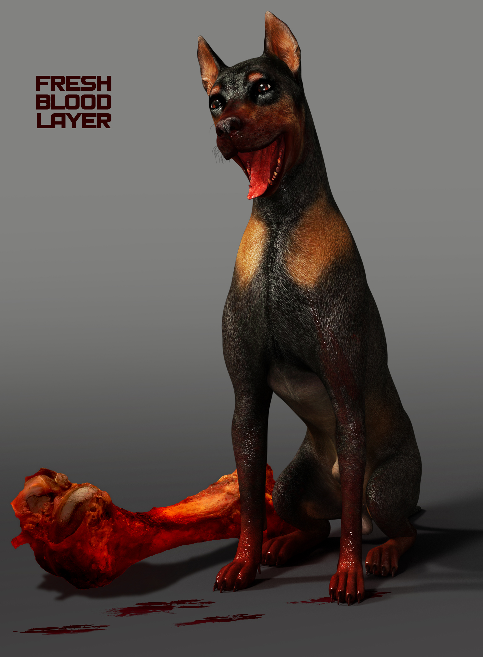 Dirty Dog for Daz Dog 8 by: The AntFarm, 3D Models by Daz 3D